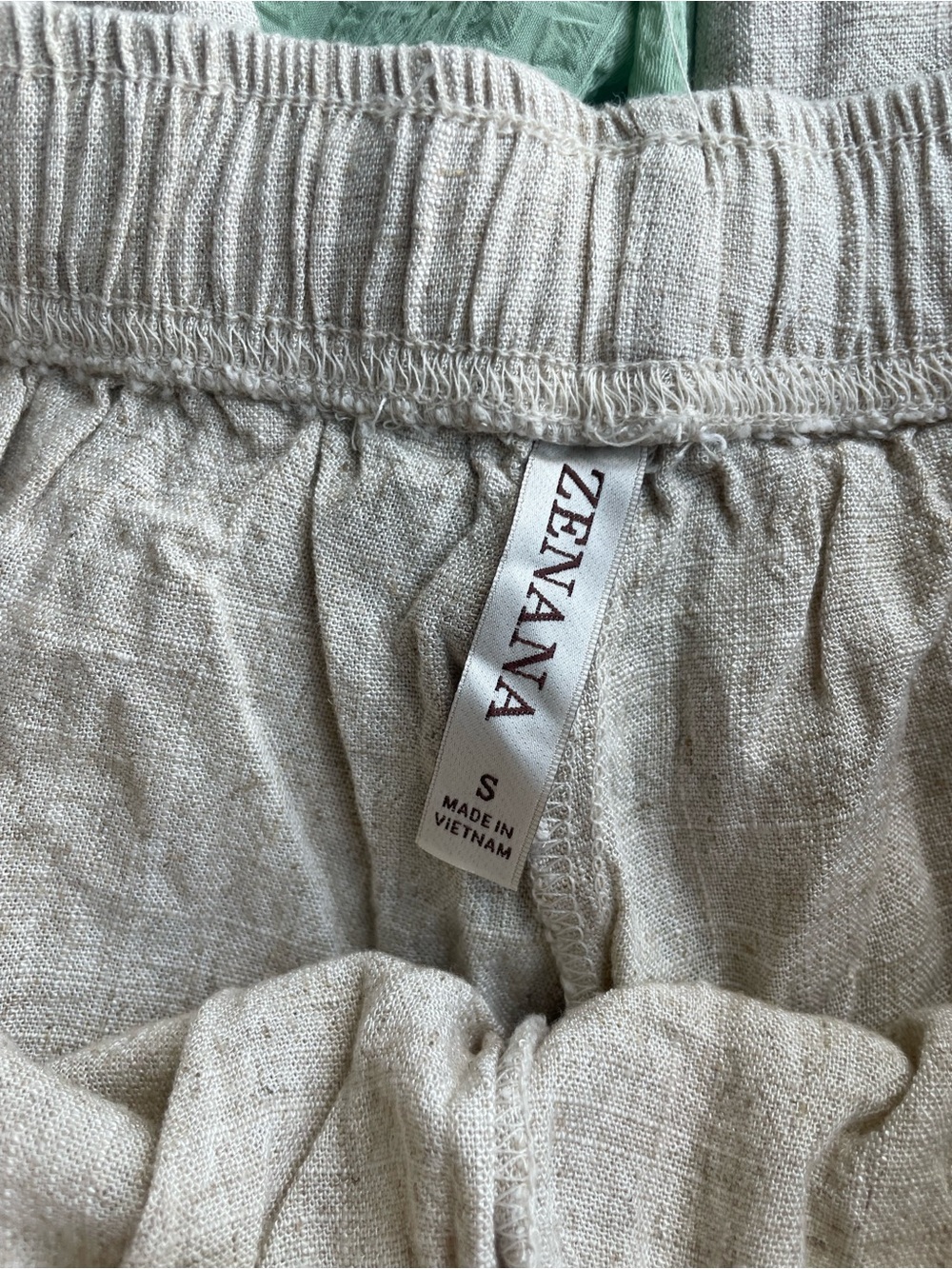 Pinterest Soft Girl Fairycore 2 Piece Outfit Green Ruffle Top Linen Pants NWT - Picture 6 of 9
